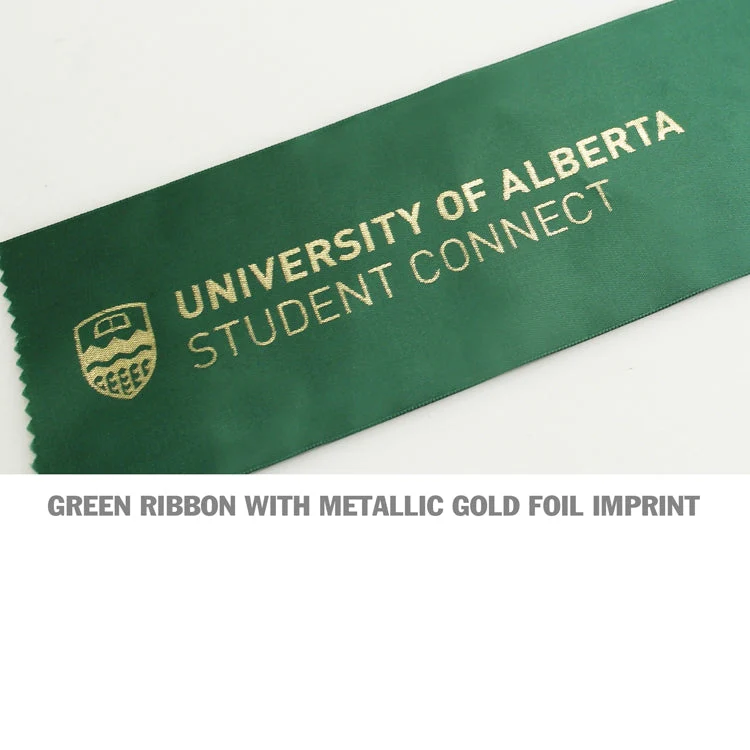 4" Wide Metallic Gold Printed Ribbon - Image 7