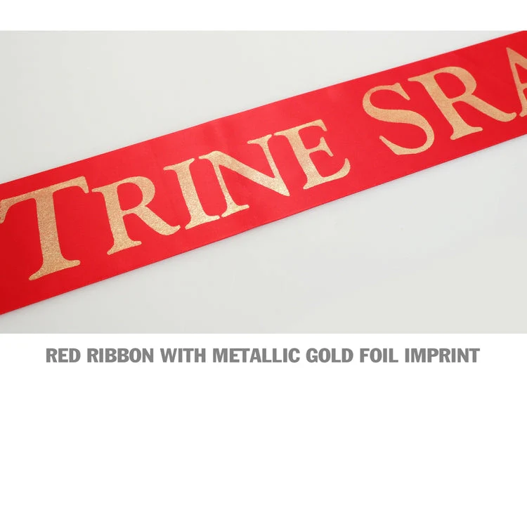 4" Wide Metallic Gold Printed Ribbon - Image 9
