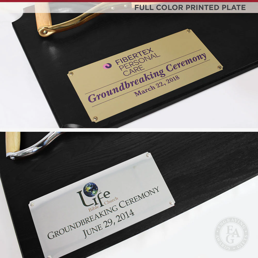 42" x 16" Full Size Shovel Plaque - Black Finish - Image 3
