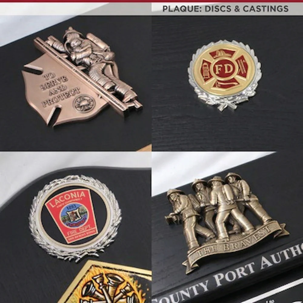 42x16 Black Firefighter Award Plaque - Chrome Axe - Image 6