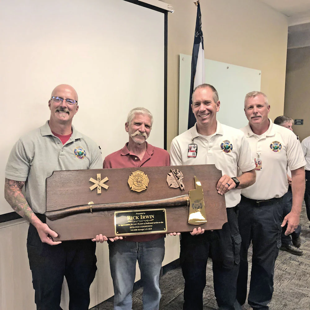 42x16 Walnut Firefighter Award Plaque - Gold Axe - Image 62