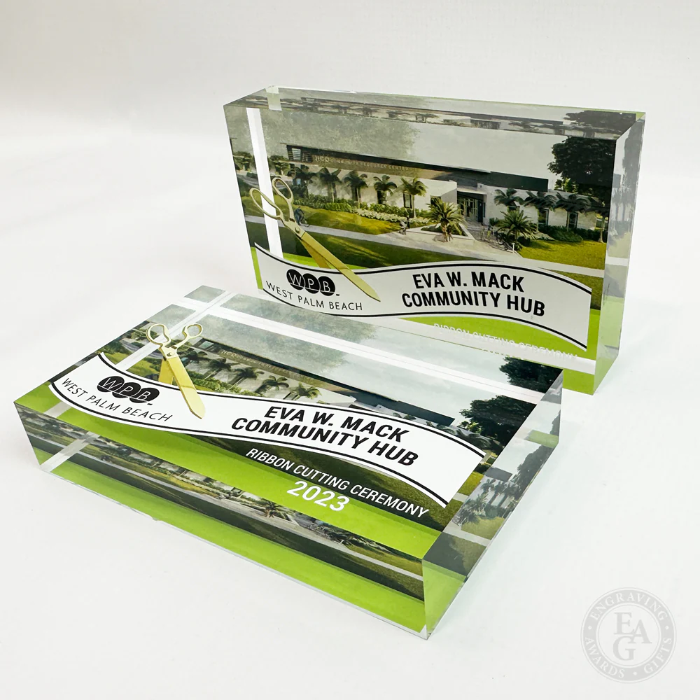 5" x 3" Acrylic Rectangle Award - Image 4