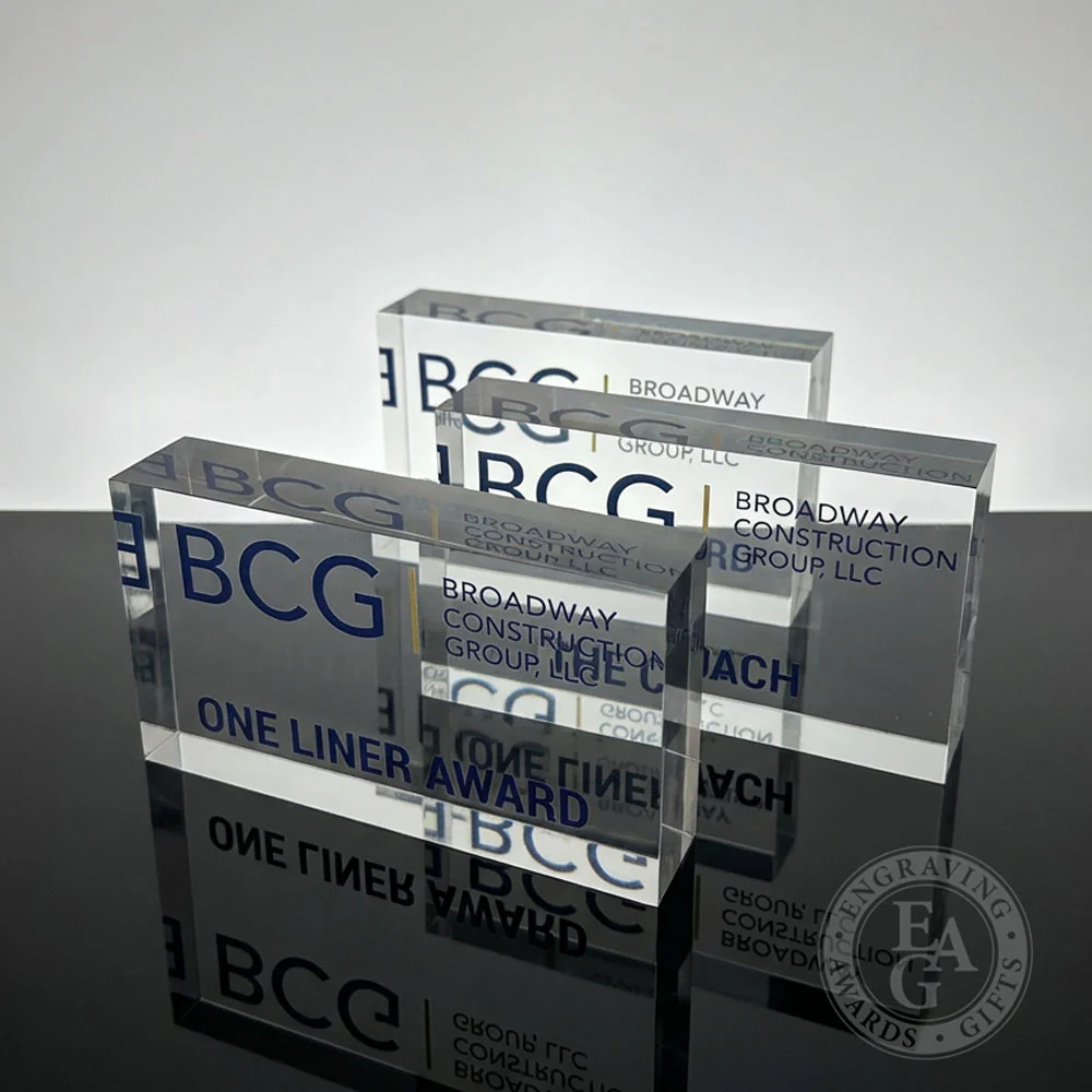 5" x 3" Acrylic Rectangle Award - Image 5