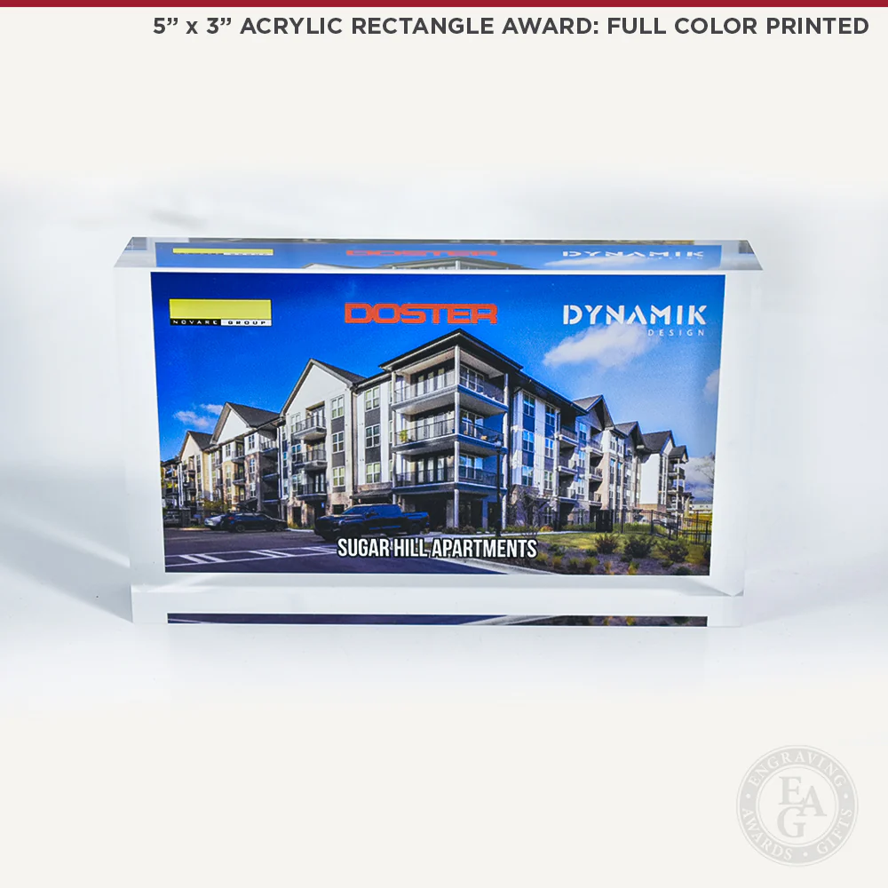 5" x 3" Acrylic Rectangle Award - Image 6