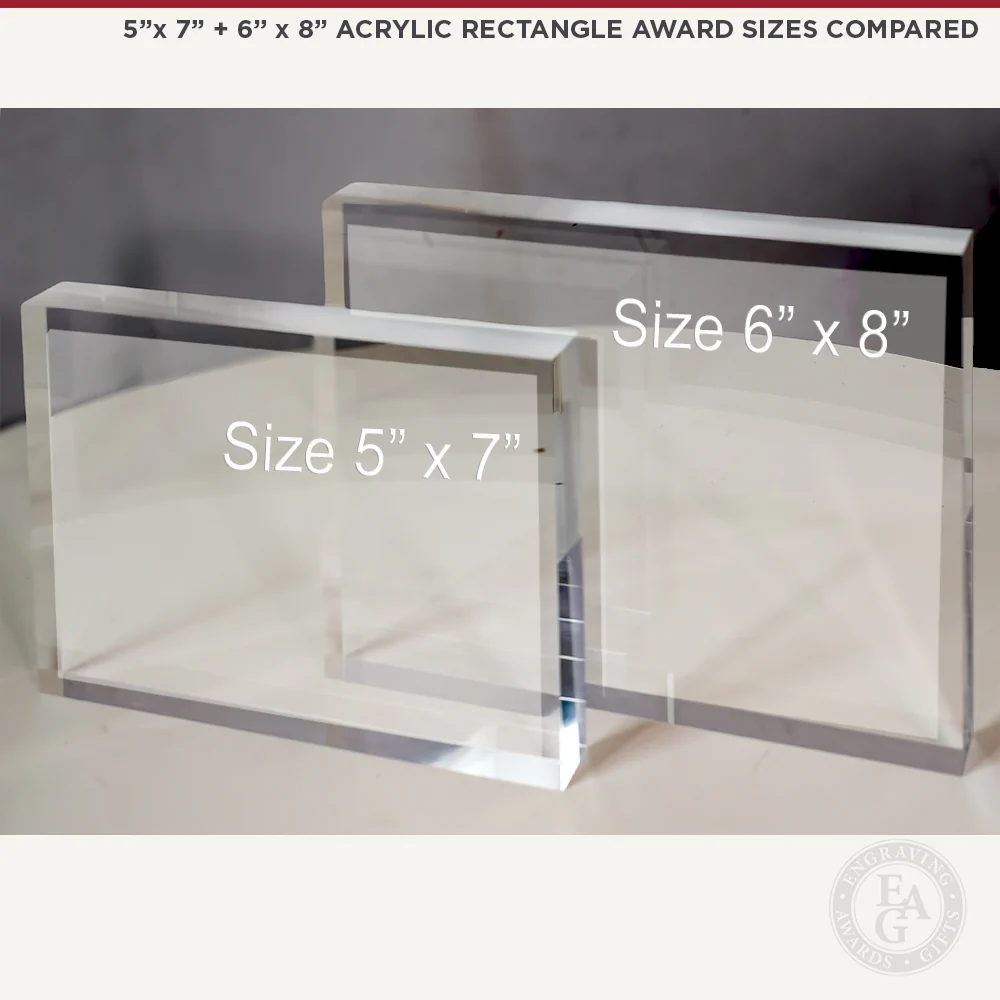 5" x 7" Acrylic Rectangle Award - Image 3