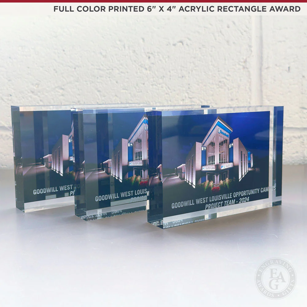 6" x 4" Acrylic Rectangle Award - Image 3