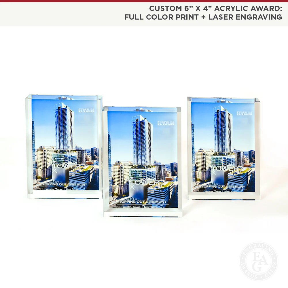 6" x 4" Acrylic Rectangle Award - Image 6
