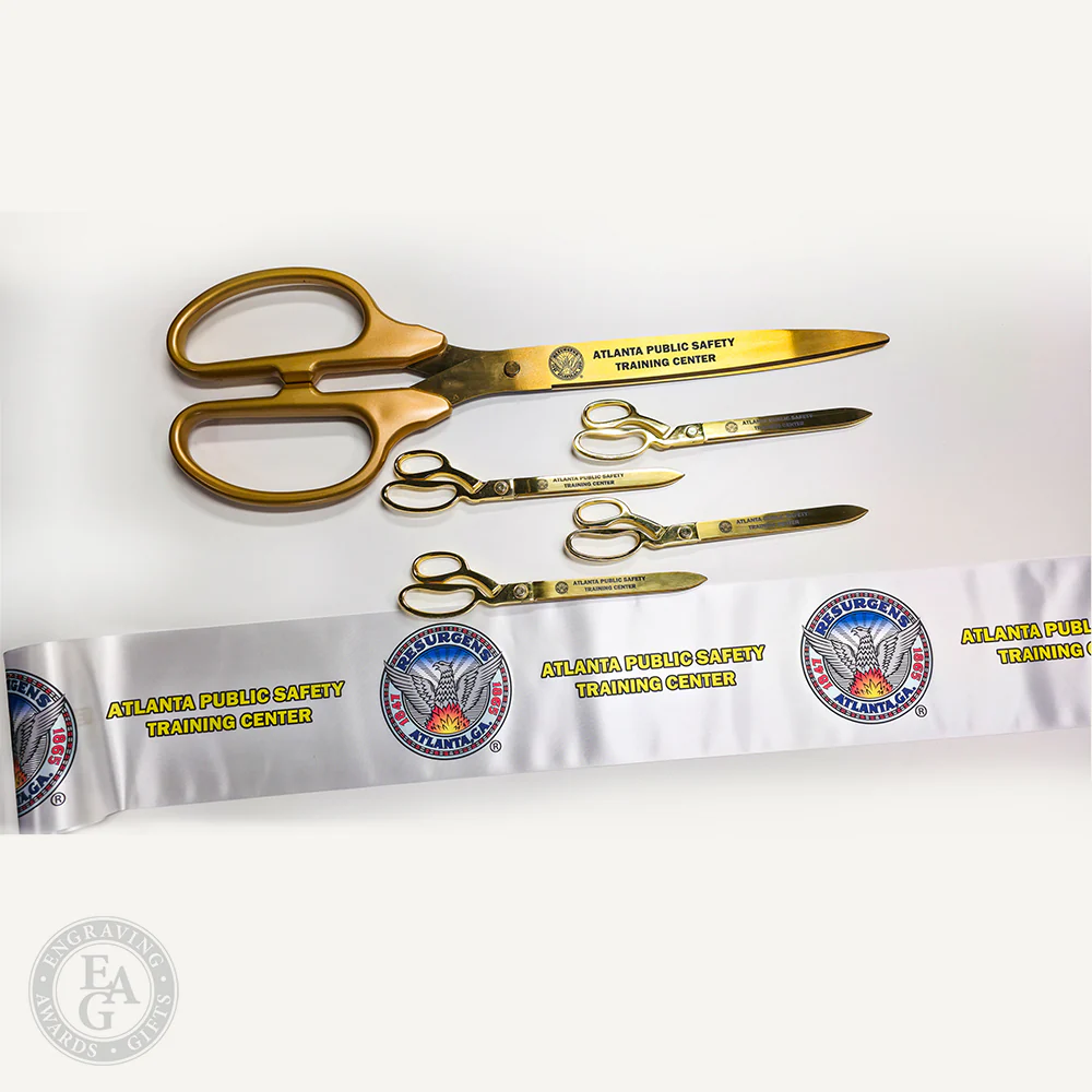 36" Gold Ribbon Cutting Scissors with Gold Blades - Image 18