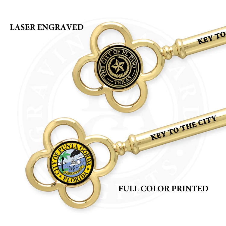 8" Gold Plated Ceremonial Key - Image 4