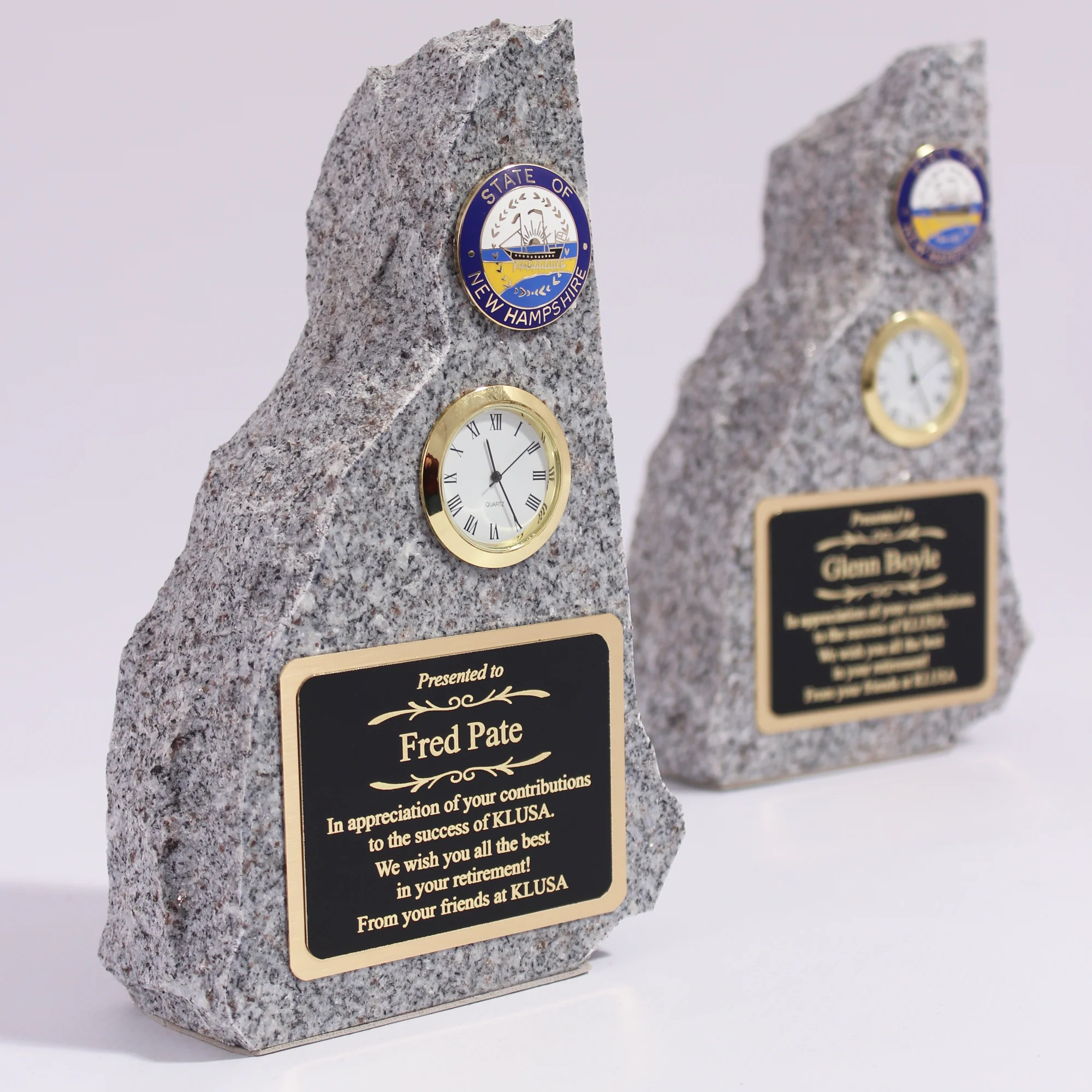 8" New Hampshire Granite Clock Award - Image 5
