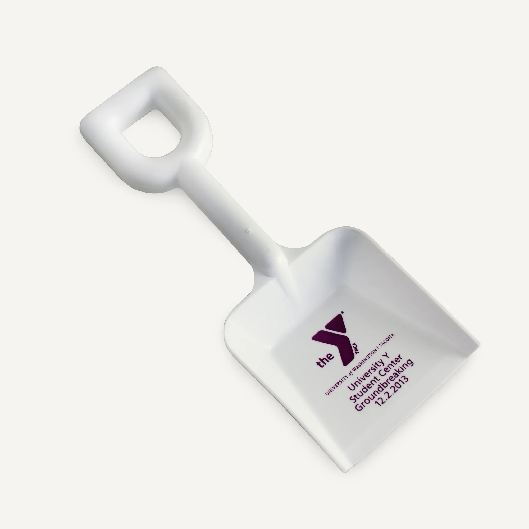 8" White Plastic Shovel - Printed