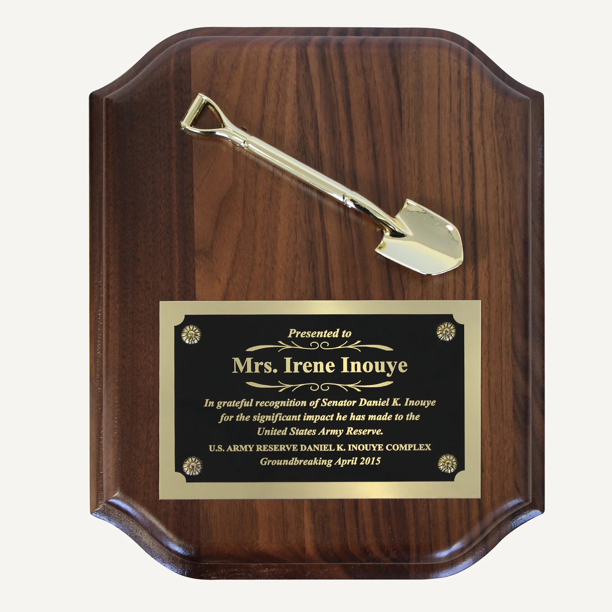 8" x 10" Miniature Shovel Plaque