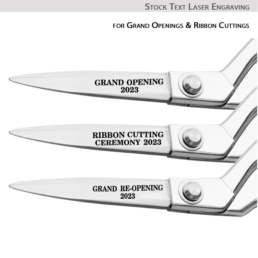 9-1/2" Chrome Ceremonial Ribbon Cutting Scissors - Image 8