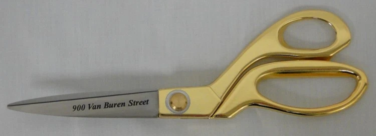 9-1/2" Gold Ceremonial Ribbon Cutting Scissors - Image 11