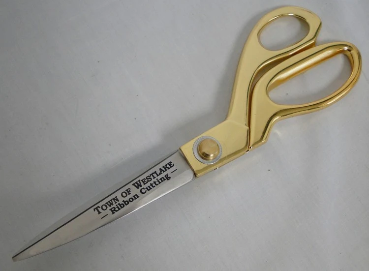 9-1/2" Gold Ceremonial Ribbon Cutting Scissors - Image 8