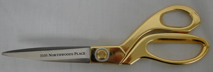 9-1/2" Gold Ceremonial Ribbon Cutting Scissors - Image 9
