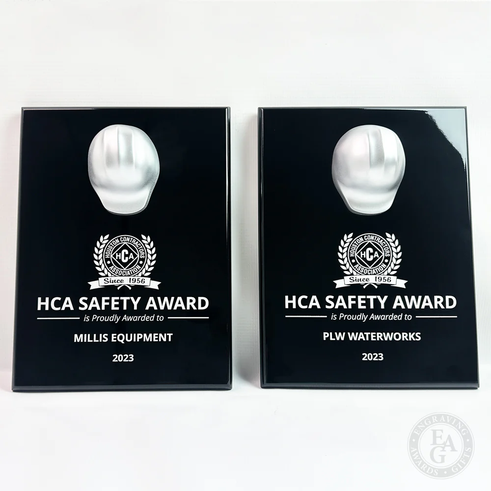 9" x 12" Miniature Hard Hat Plaque - Metallic - Image 11