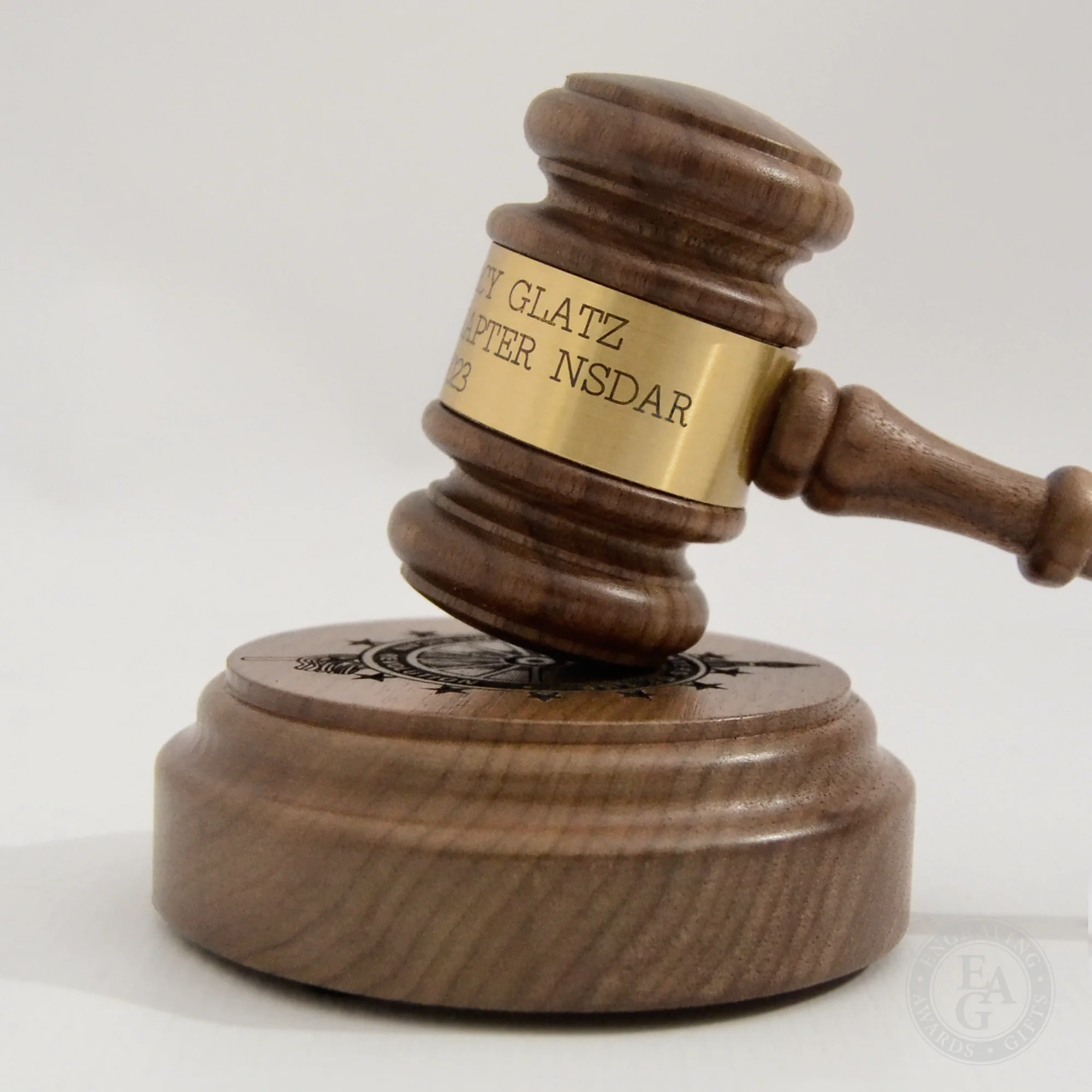 American Walnut Gavel Sound Block with Gift Box - Image 3