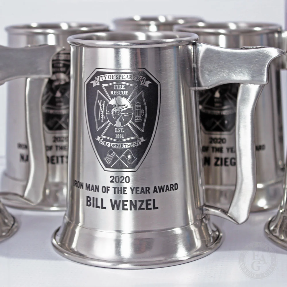 Axe Handle Pewter Firefighter Tankard - Image 10
