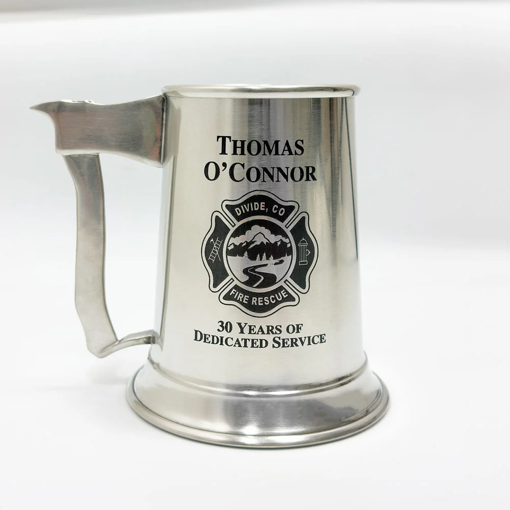Axe Handle Pewter Firefighter Tankard - Image 11