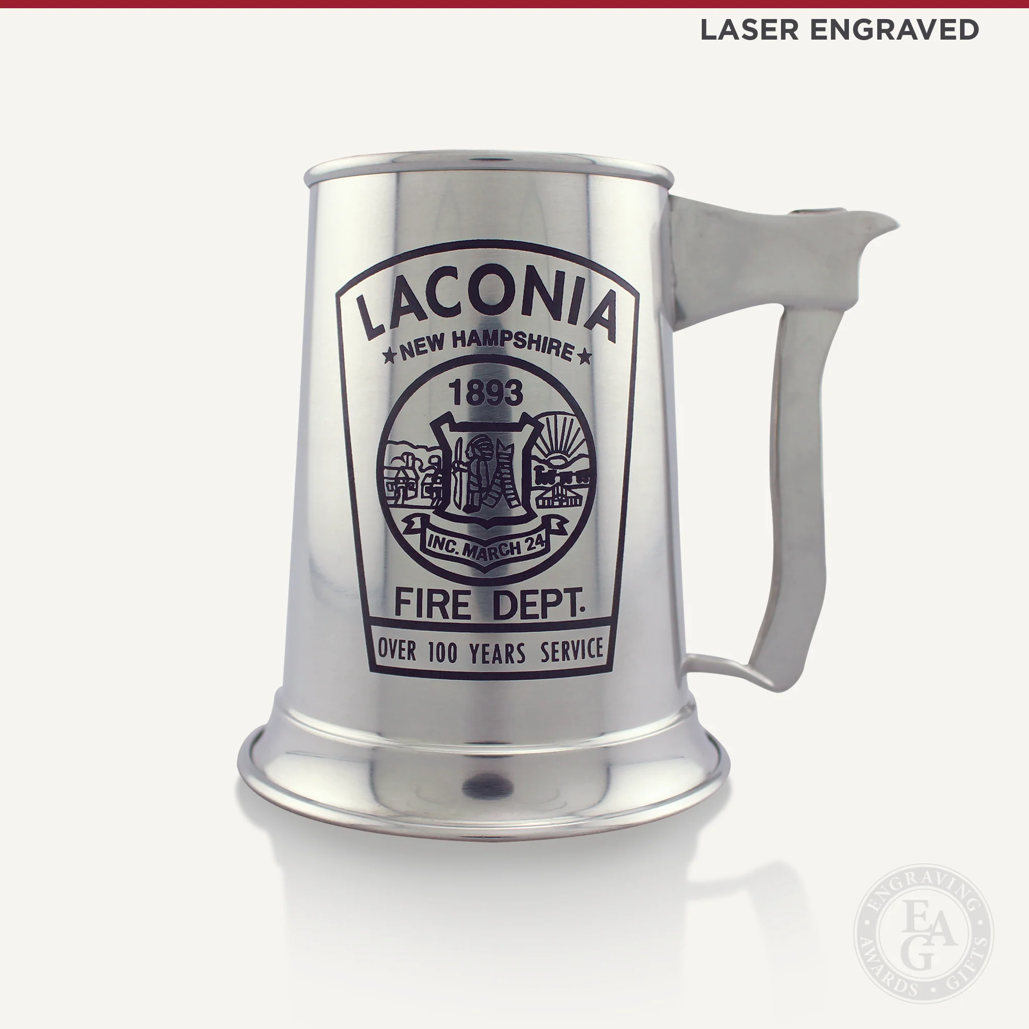 Axe Handle Pewter Firefighter Tankard - Image 3
