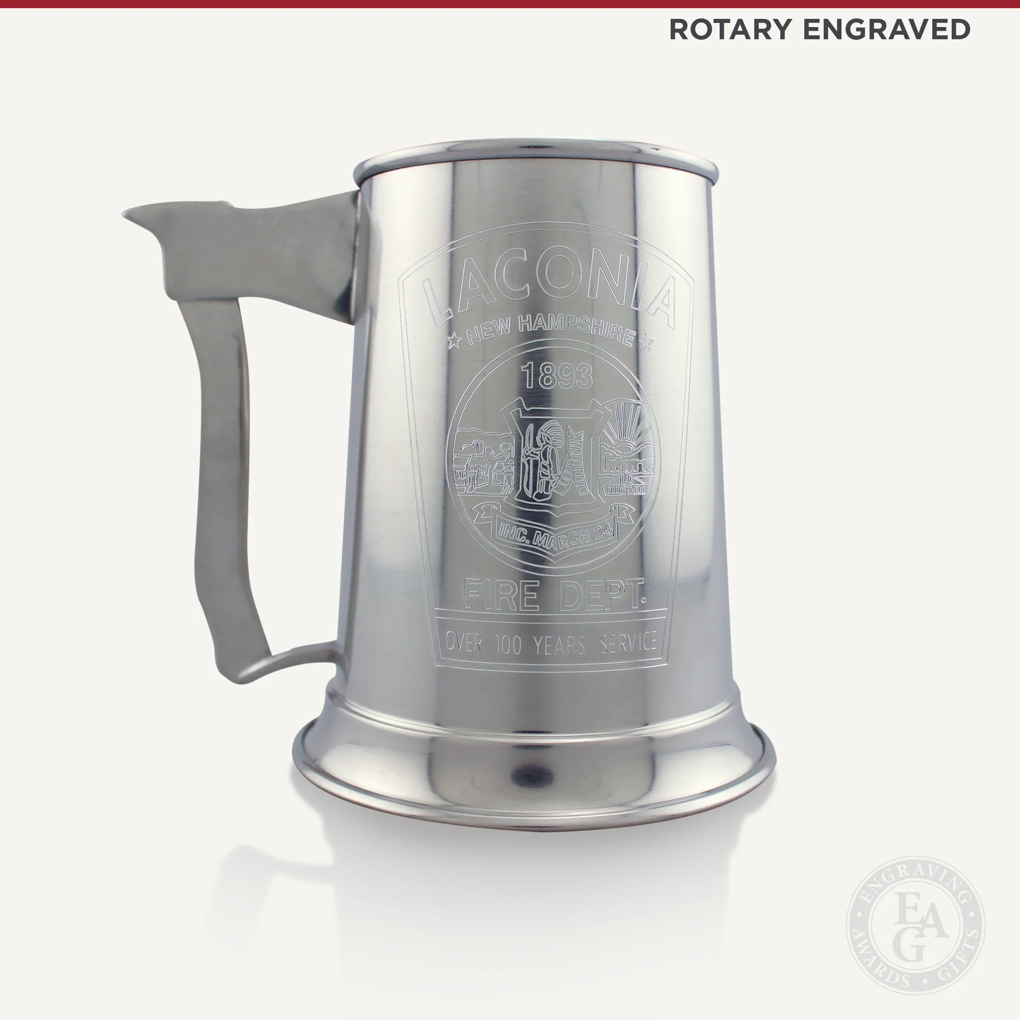 Axe Handle Pewter Firefighter Tankard - Image 4