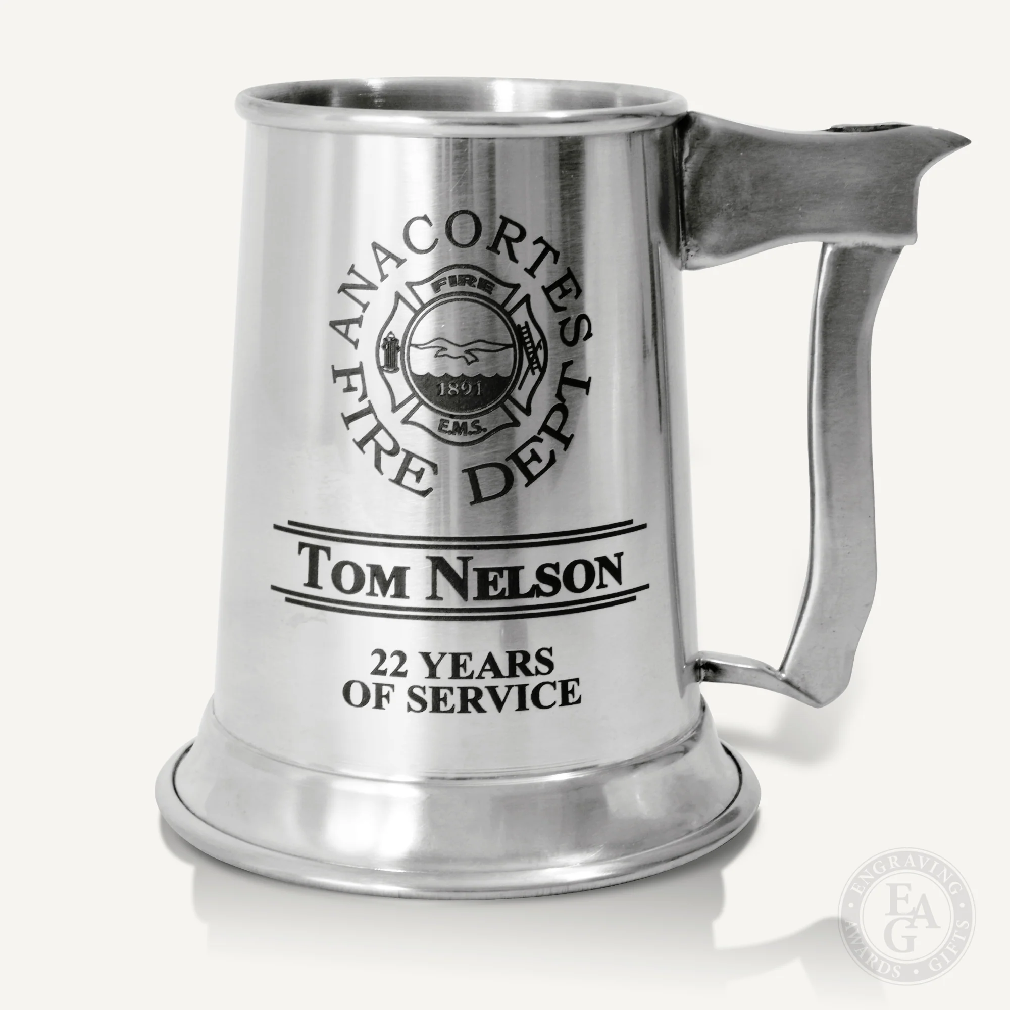 Axe Handle Pewter Firefighter Tankard - Image 6