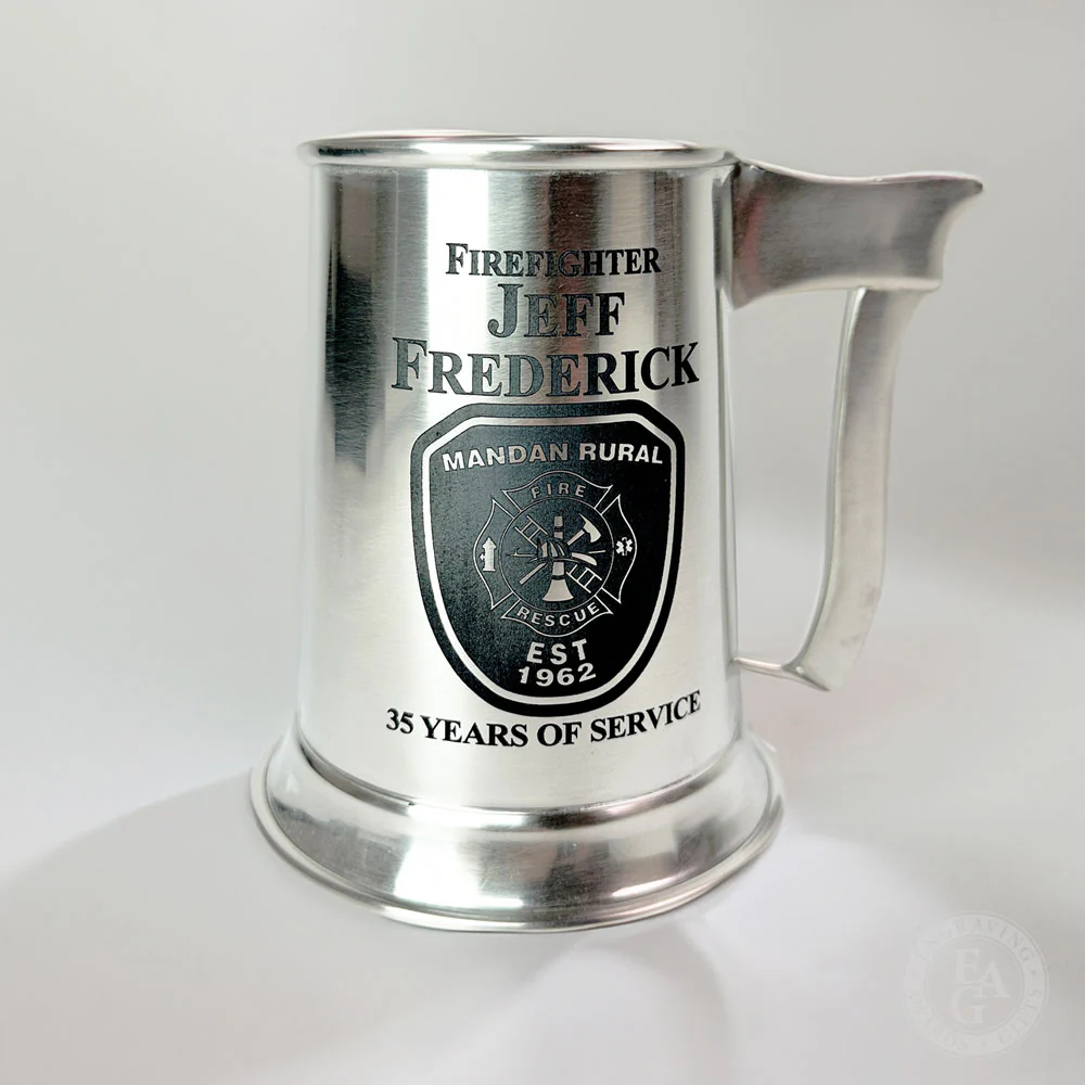 Axe Handle Pewter Firefighter Tankard - Image 8