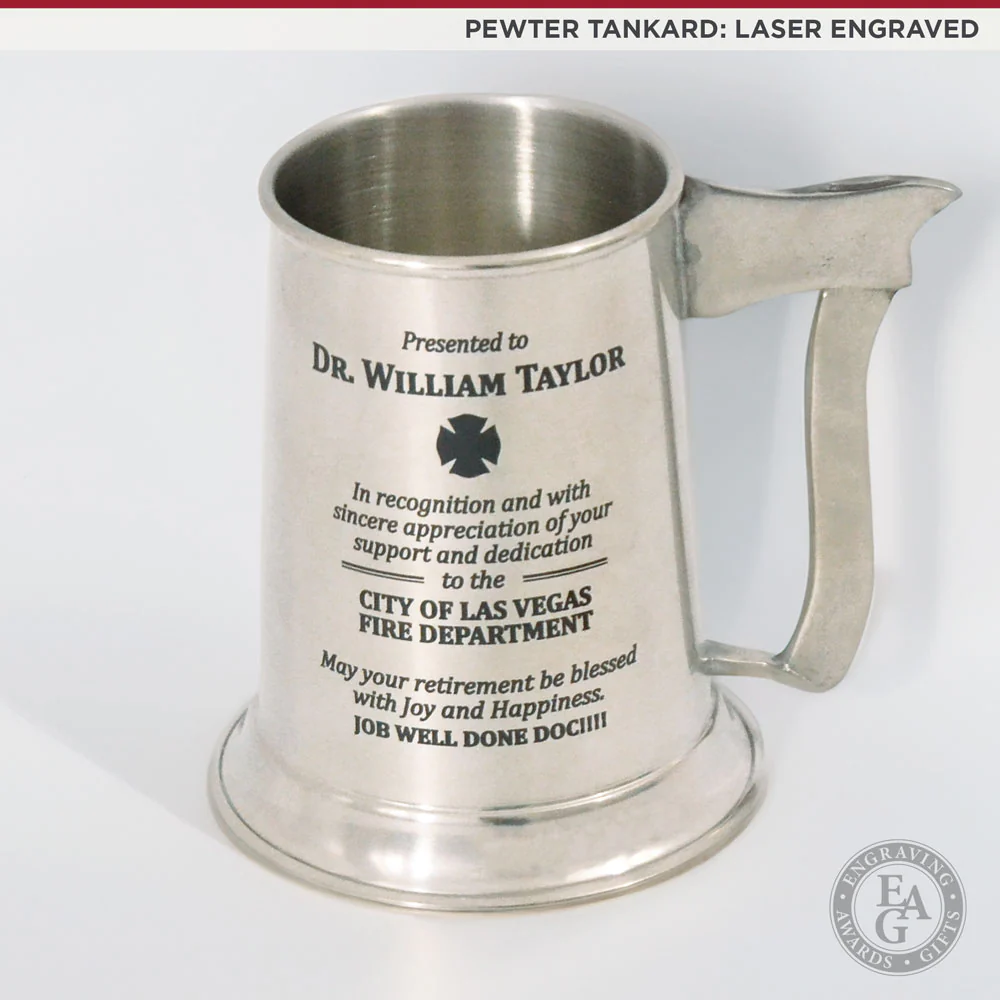 Axe Handle Pewter Firefighter Tankard - Image 9
