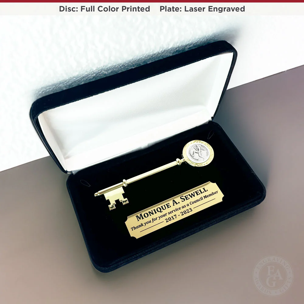 Ceremonial Key Presentation Award - Round Key - Image 4