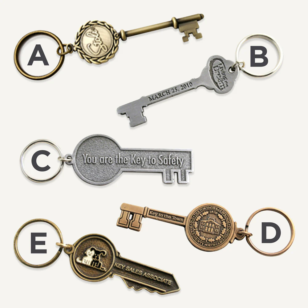Ceremonial Key Shaped Keychains - Custom Cast - Image 2