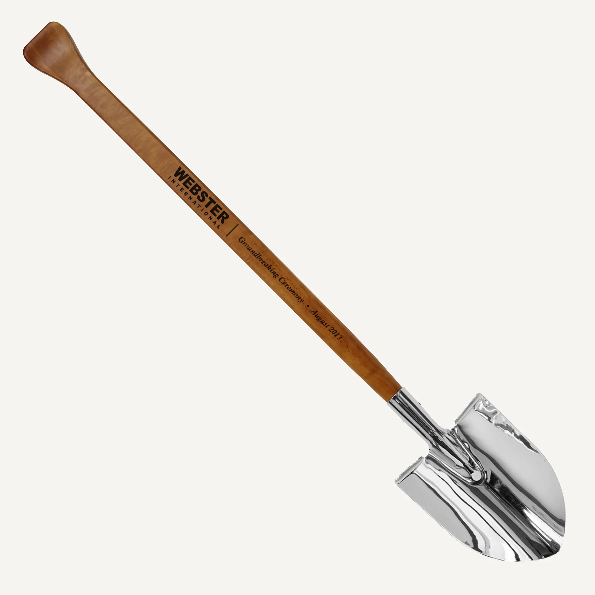 Chrome Plated Ceremonial Groundbreaking Shovel - Paddle Handle - Image 2
