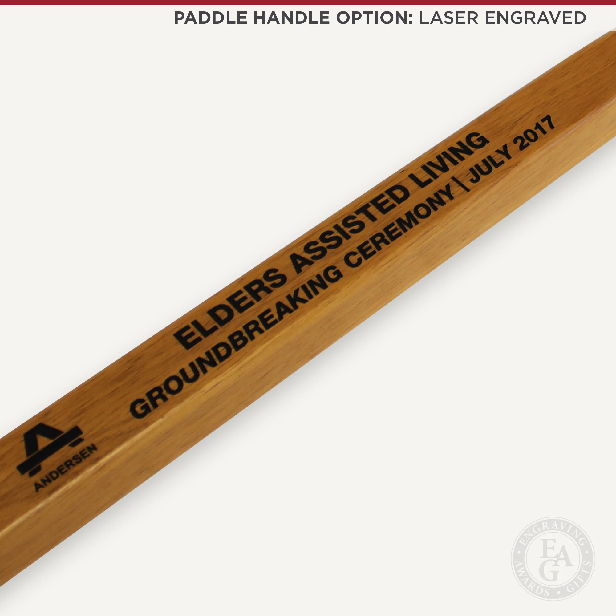 Chrome Plated Ceremonial Groundbreaking Shovel - Paddle Handle - Image 4