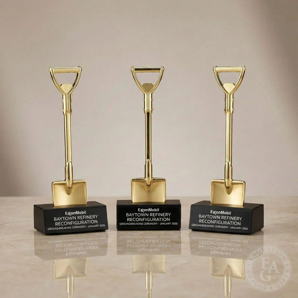 Custom Miniature Shovel Award on Black Base - Image 4