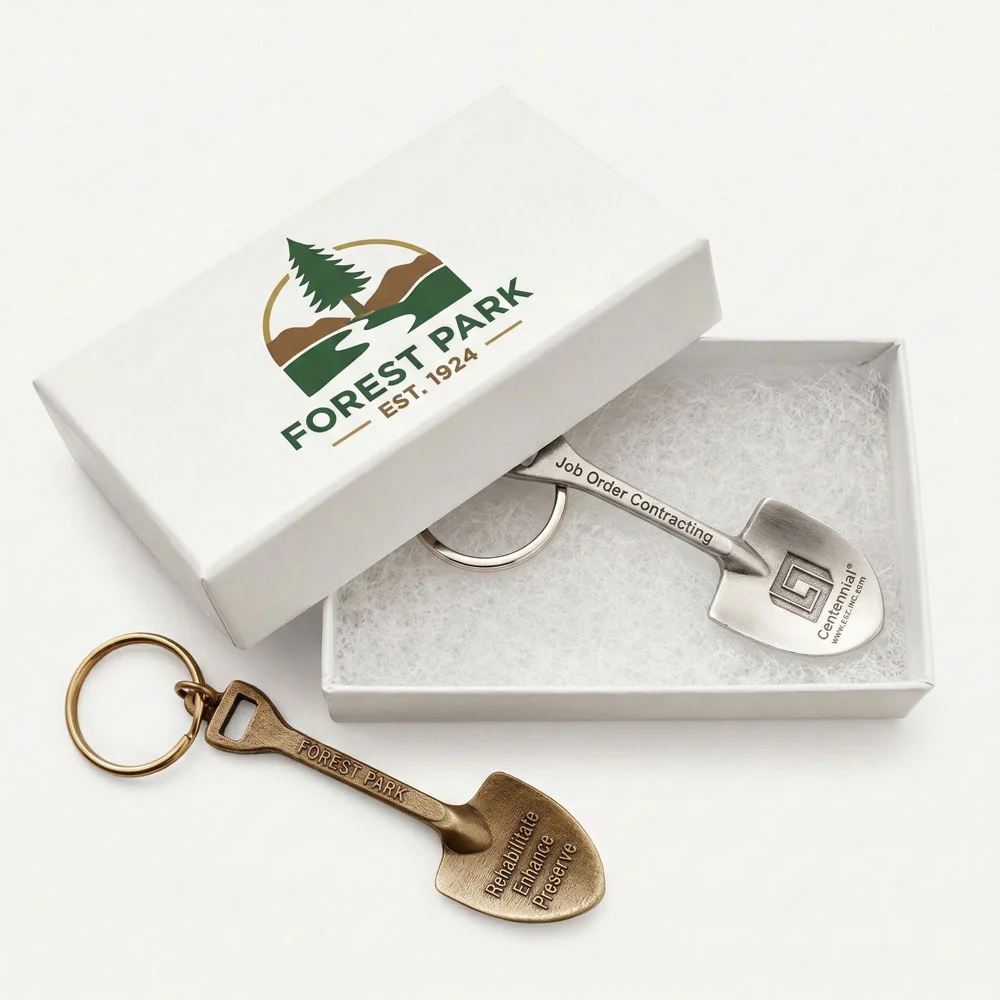 Custom Cast Shovel Keychains