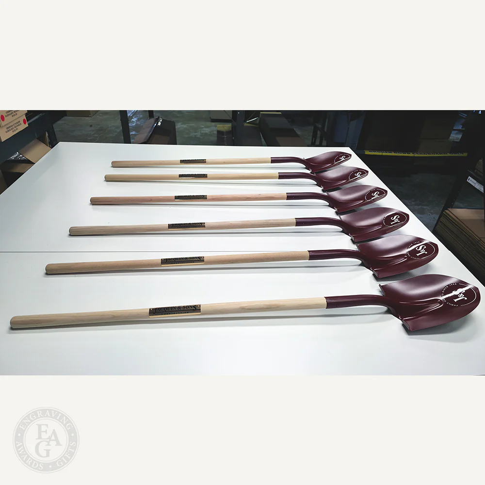 Custom Painted Ceremonial Groundbreaking Shovel - Long Handle - Image 11