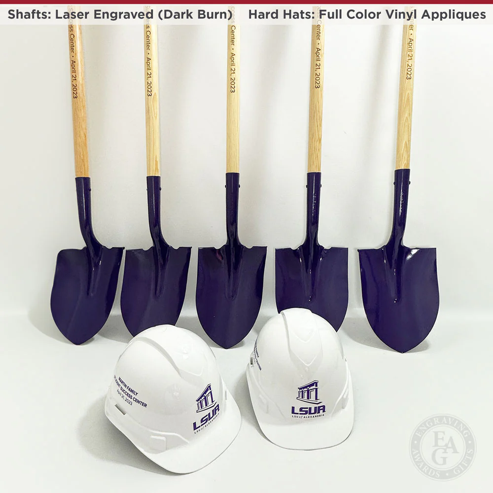 Custom Painted Ceremonial Groundbreaking Shovel - Long Handle - Image 13