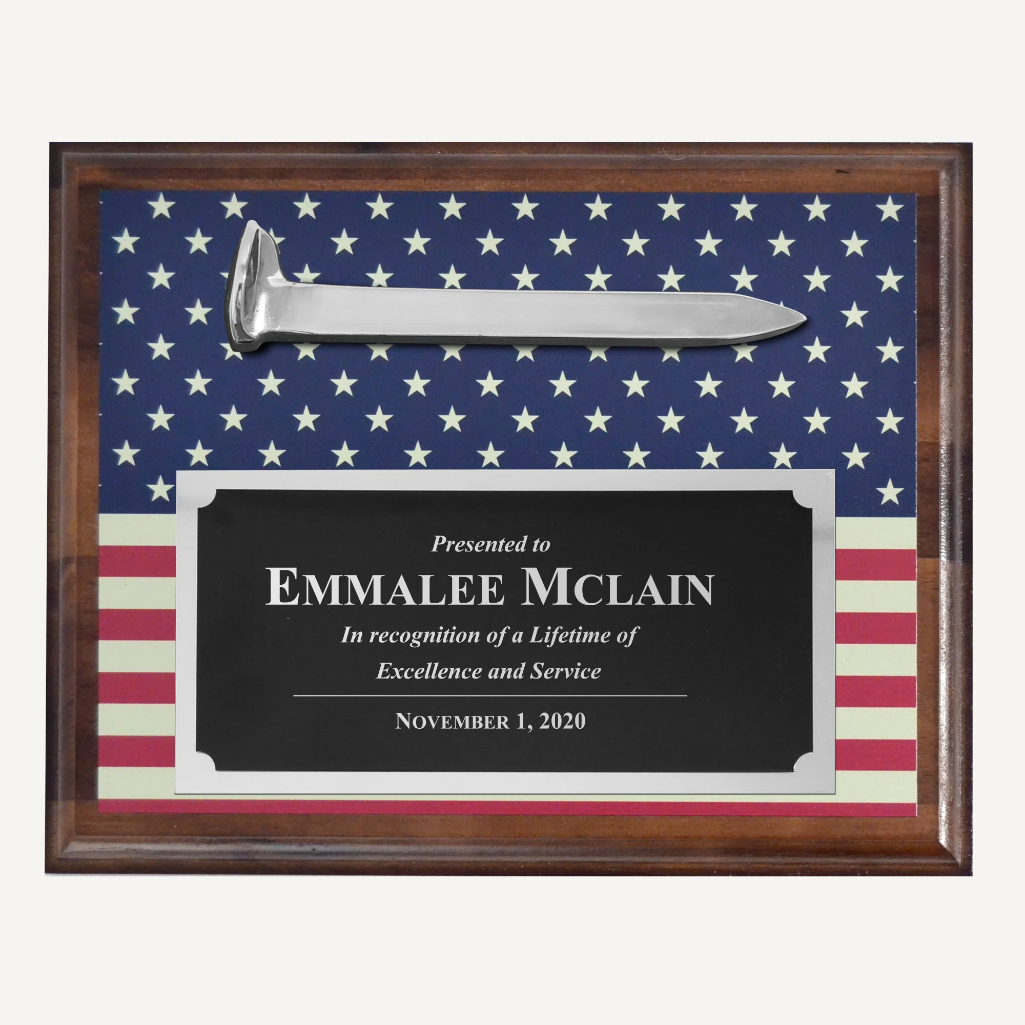Custom Printed Ceremonial Railroad Spikes Plaques - Image 6