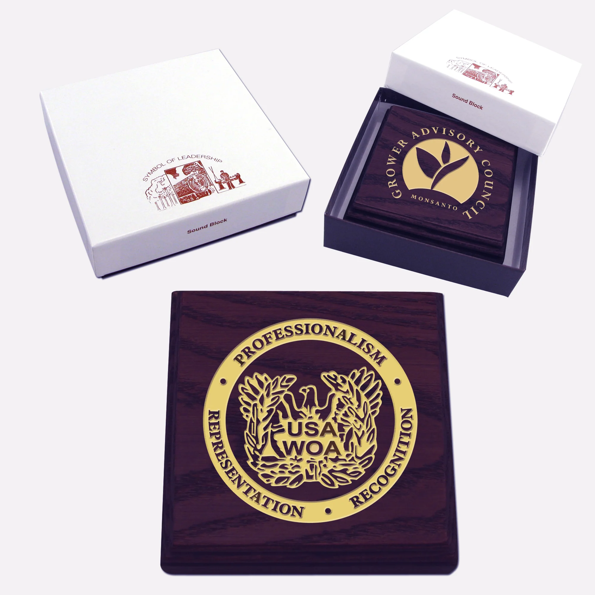 Deep Plum Gavel Sound Block with Gift Box