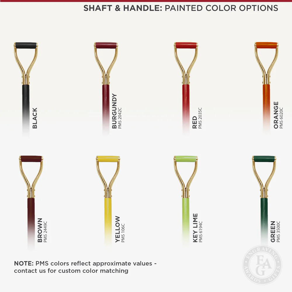 Groundbreaking Ceremonial Shovel Kit - Gold Finish D-Handle - Image 12