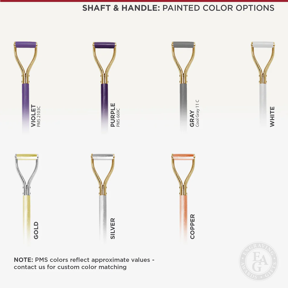 Groundbreaking Ceremonial Shovel Kit - Gold Finish D-Handle - Image 15