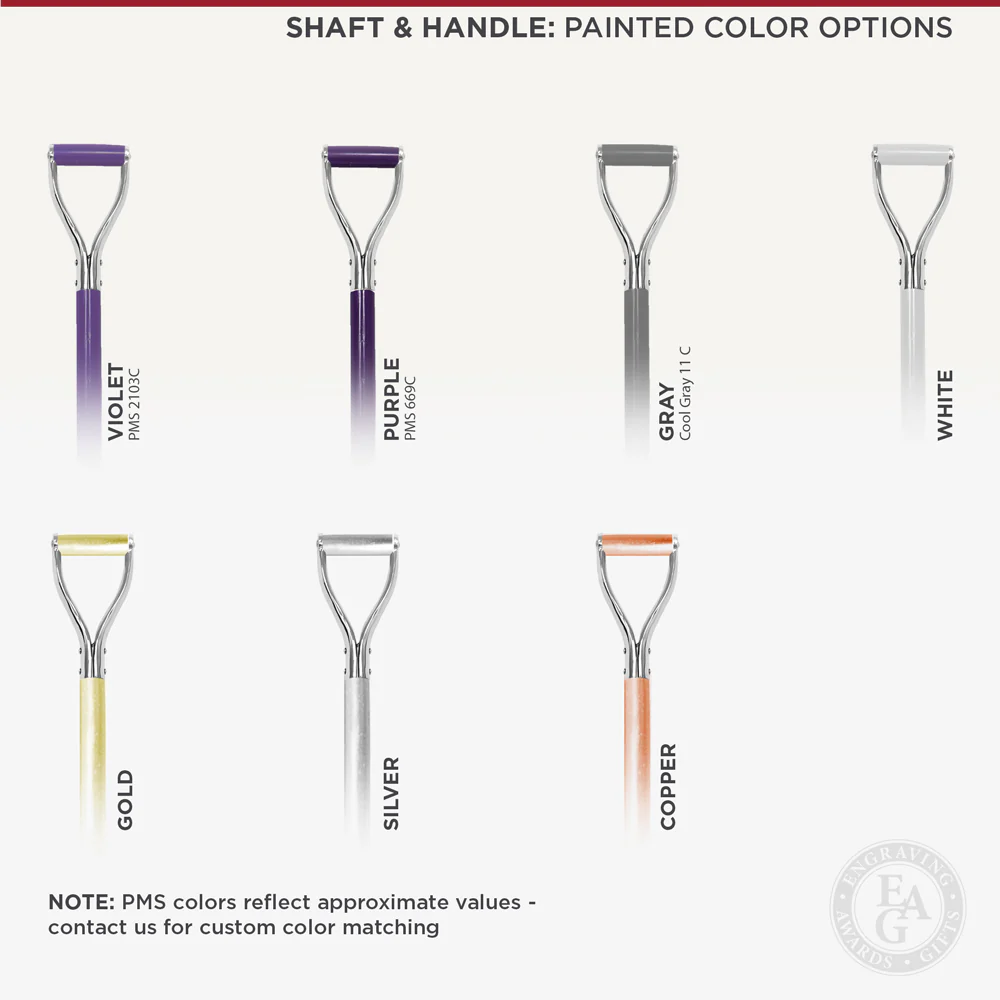 Groundbreaking Ceremonial Shovel Kit - Silver Finish D-Handle - Image 12
