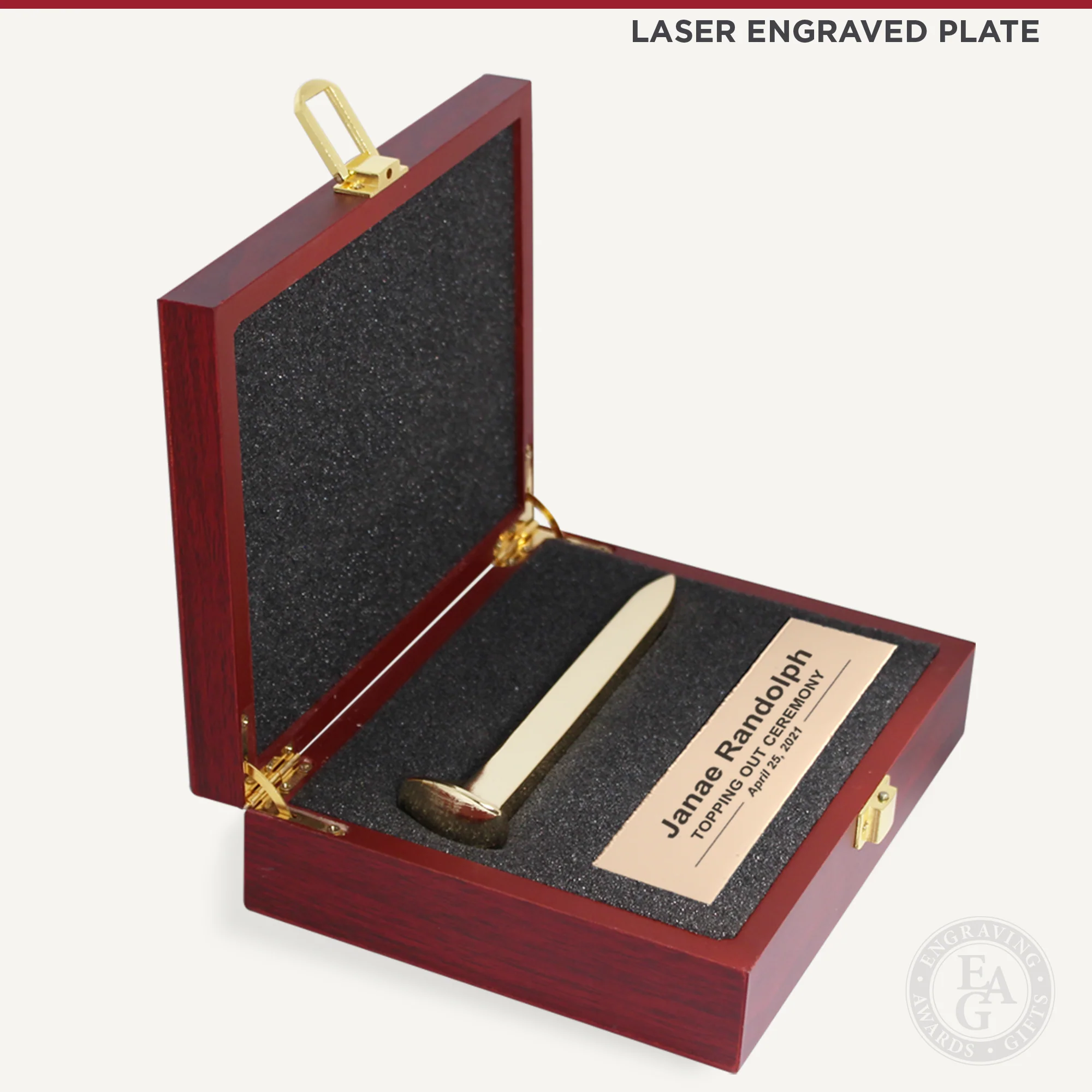 Gold Plated Ceremonial Railroad Spikes Presentation Cases - Image 3