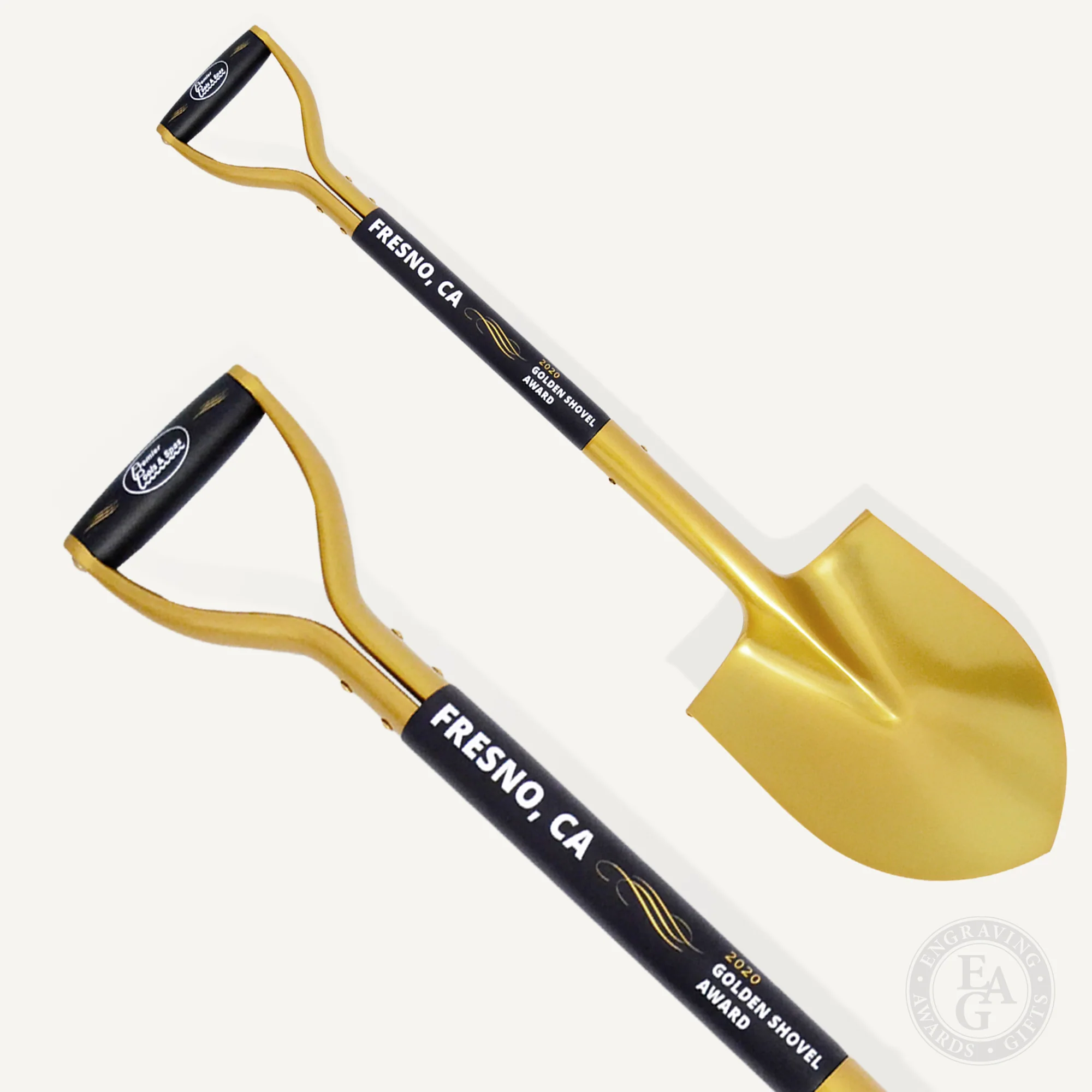 Gold Finish Ceremonial Groundbreaking Shovel - D-Handle - Image 20