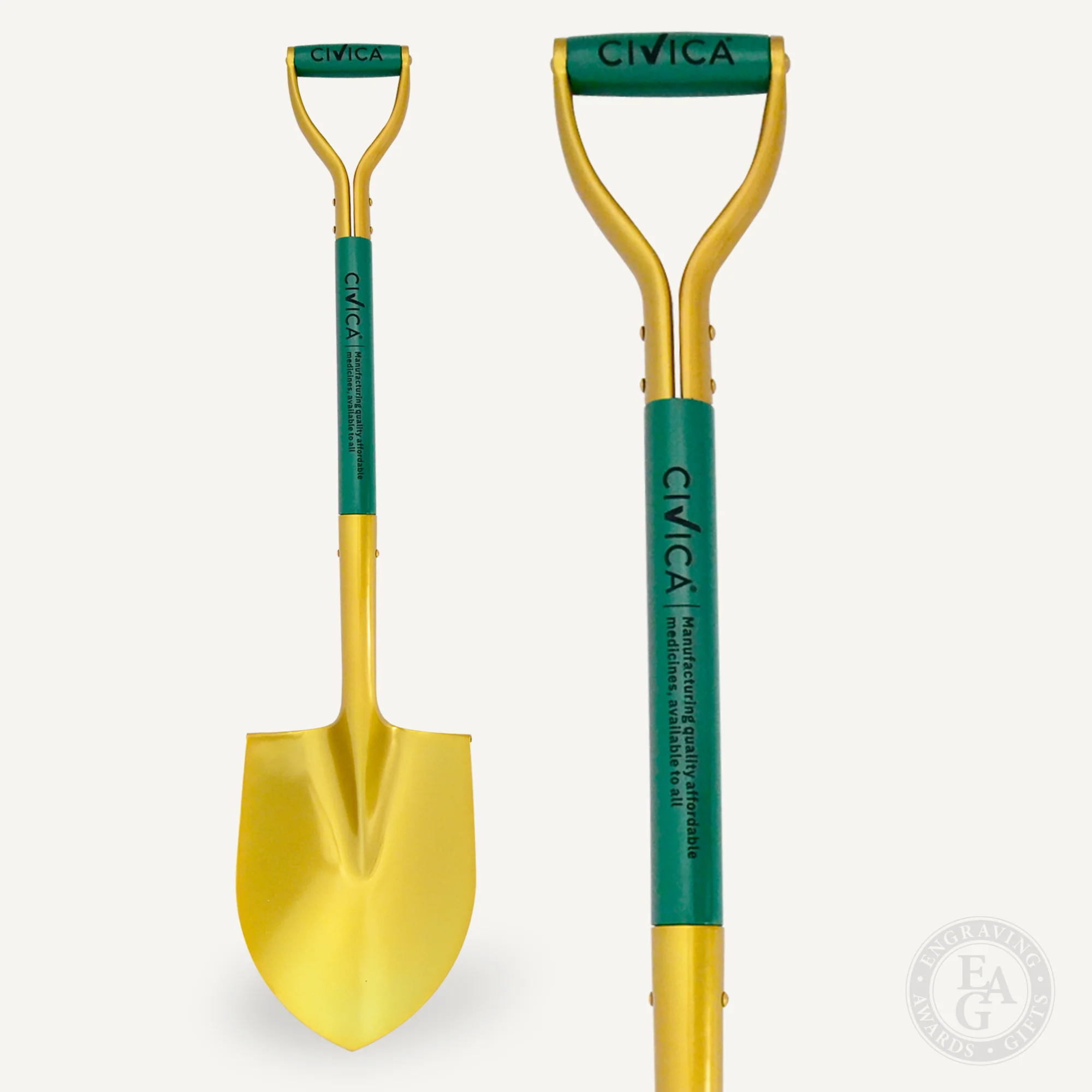 Gold Finish Ceremonial Groundbreaking Shovel - D-Handle - Image 21