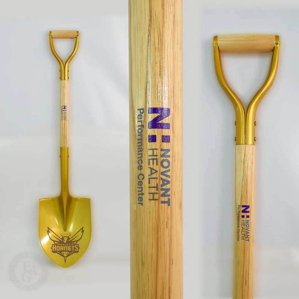 Gold Finish Ceremonial Groundbreaking Shovel - D-Handle - Image 28