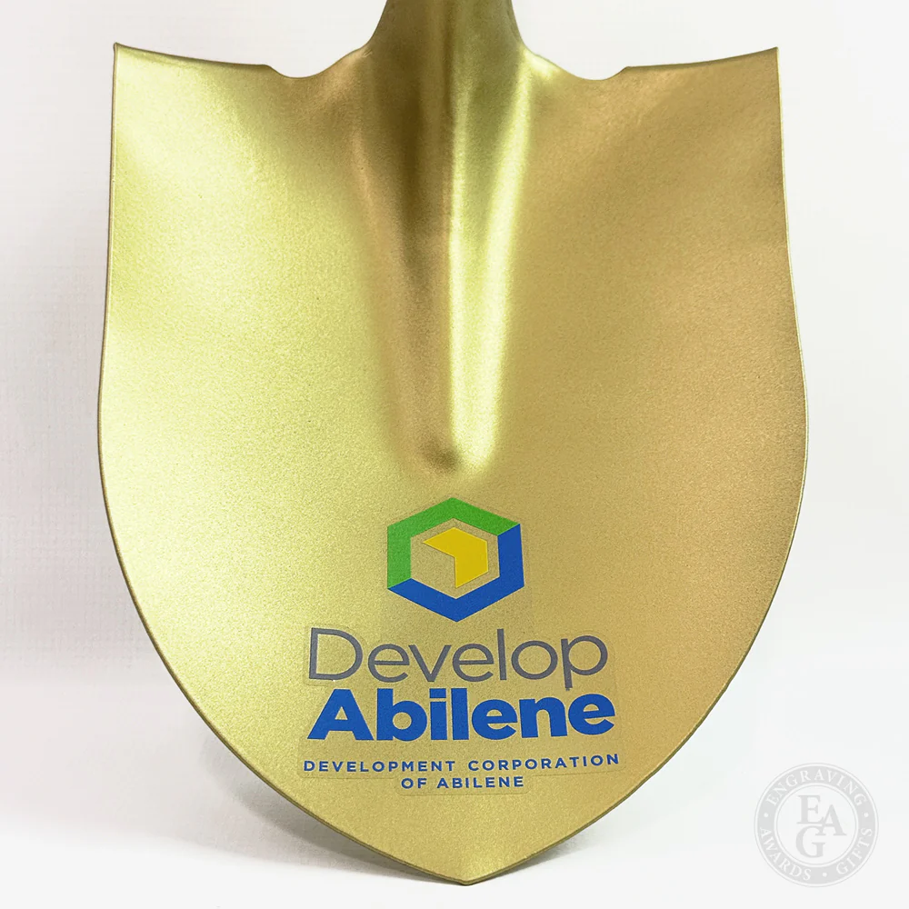 Gold Finish Ceremonial Groundbreaking Shovel - D-Handle - Image 30