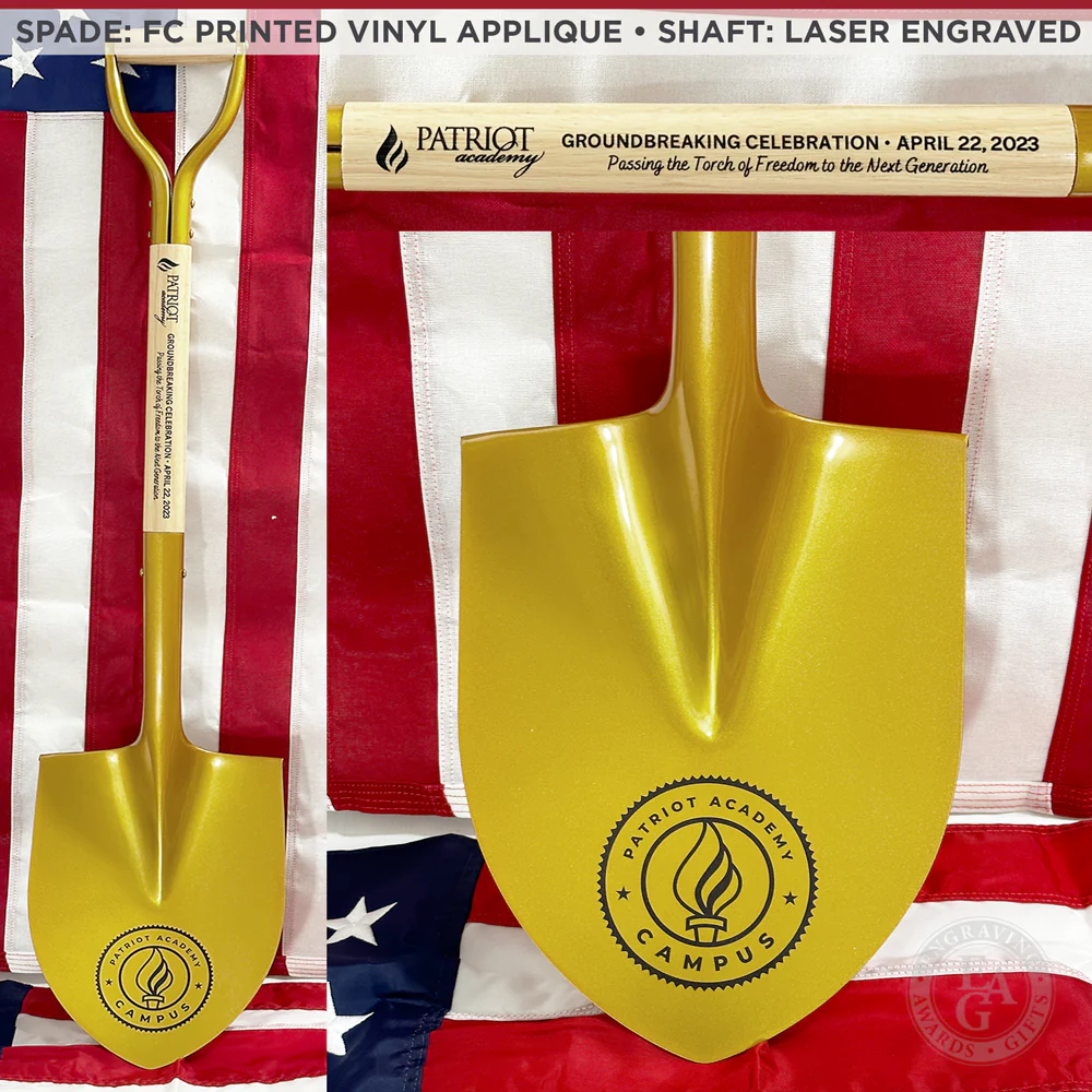 Gold Finish Ceremonial Groundbreaking Shovel - D-Handle - Image 32