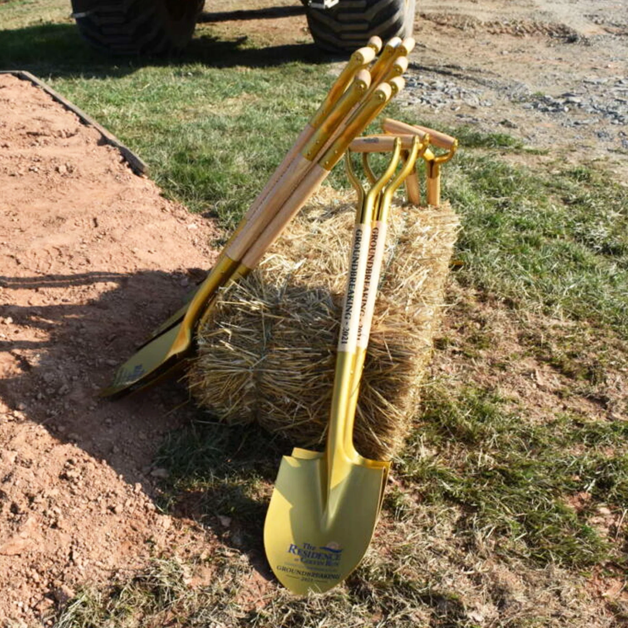 Gold Finish Ceremonial Groundbreaking Shovel - D-Handle - Image 47