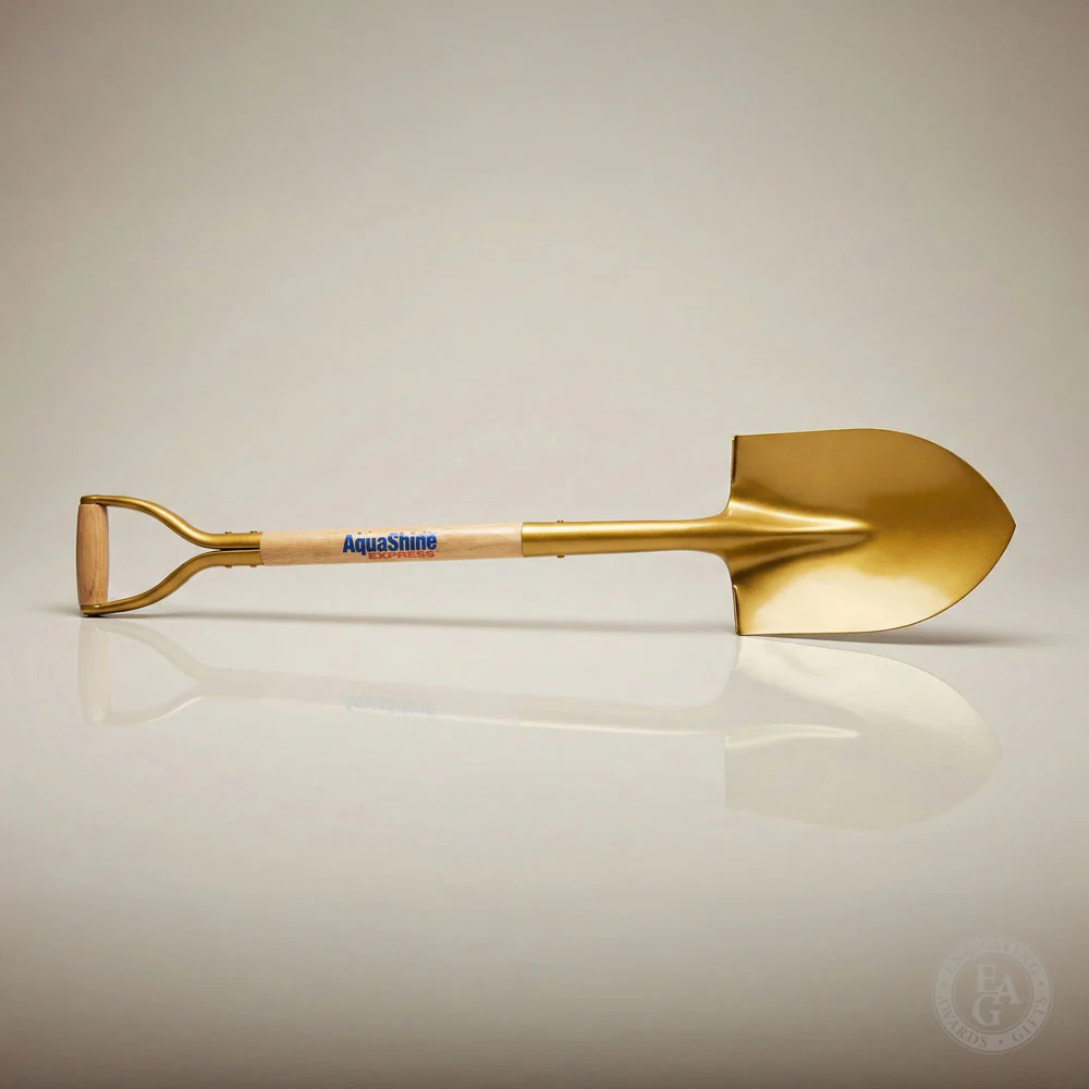 Gold Finish Ceremonial Groundbreaking Shovel - D-Handle - Image 57